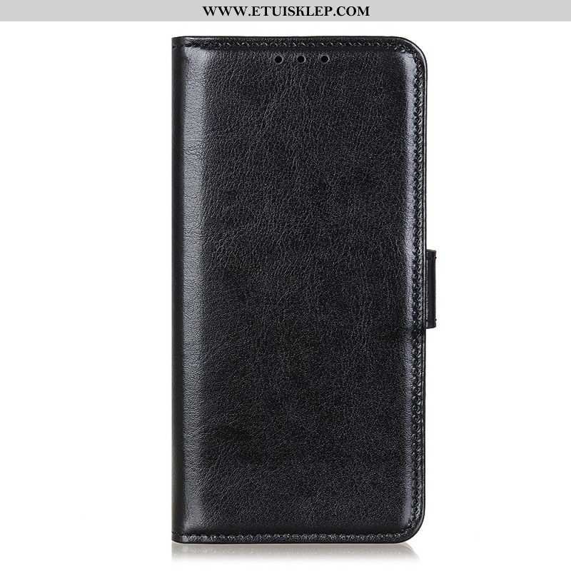 Etui Folio do Realme C35 Woskowana Sztuczna Skóra